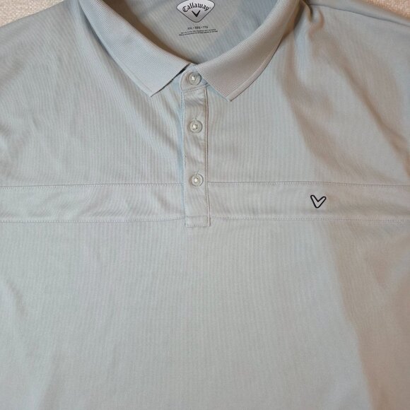 Callaway Golf Polo Shirt XXL Light Grey Performance Polyester Moisture Wicking M - Picture 2 of 6